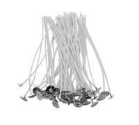 50Pieces Candle Wicks, Candle Wick Holder, Candle Wicks Set Candle Cores, Candle Wick Kit, Candle Wick Stickers, Long Cotton Wicks for Candles, DI Y Crafts Candle Making Supplies