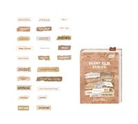 50Pieces Unique Design Paper Sticker Decorative English Letter Great for Scrapbooking and Diaries Embellishment Journal Decoration