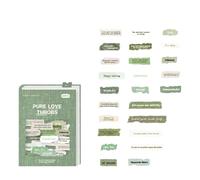 50Pieces Unique Design Paper Sticker Decorative English Letter Great for Scrapbooking and Diaries Embellishment Decorative Paper