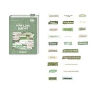 50Pieces Unique Design Paper Sticker Decorative English Letter Great for Scrapbooking and Diaries Embellishment Journal Decoration