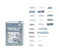 50Pieces Unique Design Paper Sticker Decorative English Letter Great for Scrapbooking and Diaries Embellishment Decorative Paper