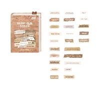 50Pieces Unique Design Paper Sticker Decorative English Letter Great for Scrapbooking and Diaries Embellishment Decorative Paper