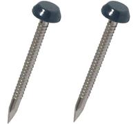 50Pk Upvc Panel Pins 30mm Poly Top Pins Nails Plastic Headed Fascia Fixings Roofing Nails Grey