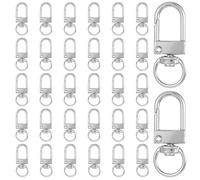 50PS Silver Lobster Claw Clasps,Swivel Clasp with Swivel Hook for DIY Crafts, Lobster Claw Clasps, Wallets, Backpack Charms and Jewelry Making