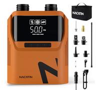 50PSI Electric Paddle Board Pump, 7000mah Dual Stage SUP Pump with 6 Nozzles Auto-Off Inflation/Deflation Air Pump for Inflatable Paddle Boards, Cars,Balls,Bicycles