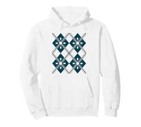 50s Rockabilly Rock and Roll Party Retro 60s Doo Wop Argyle Pullover Hoodie
