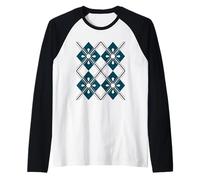 50s Rockabilly Rock and Roll Party Retro 60s Doo Wop Argyle Raglan Baseball Tee