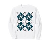 50s Rockabilly Rock and Roll Party Retro 60s Doo Wop Argyle Sweatshirt