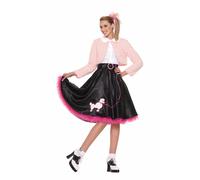 50's Sweetheart Deluxe Poodle Skirt Costume Set Adult Standard