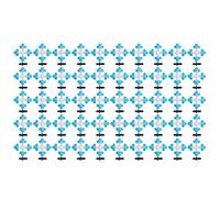 50Set 4 Outlet Water Nozzle Kit Atomizing Sprinkler Garden Irrigation Accessory Lake Blue Plastic 6x6cm 2.4x2.4in for Greening Irrigation Lawn Greenhouse Eaves Cooling Parks