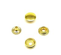 50set #633 655 831 201 10/12/15mm Metal No Sew Press Fastener Popper Snap Button for Leather Bag Clothes Jacket Coat Repair Tool-Golden 201