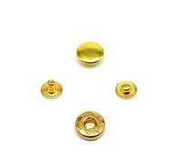 50set #633 655 831 201 10/12/15mm Metal No Sew Press Fastener Popper Snap Button for Leather Bag Clothes Jacket Coat Repair Tool-Golden 633