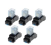50set MY4NJ DC12V DC24V AC110V AC220V Electronic Micro Mini Electromagnetic Relay 5A 14PIN Coil 4DPDT with PYF14A Socket Base(DC 12V)