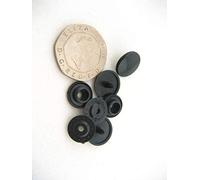 50Sets T5 1.2cm Black Plastic Resin Snaps Button Fasteners Press Stud Poppers
