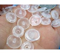 50Sets T5 1.2cm Clear Plastic Resin Snaps Button Fasteners Press Stud Poppers