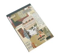 50Sheets Antique Collage Sticker Adhesive Tape Scrapbooking Decoration Paper Book for Journaling and Gift Packaging Craft Tape