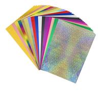 50Sheets Reactive Foil Transfer Foil Paper 7.9x11.4inch A4 Hot Foil Paper Rolls for DIY Craft Embossing Scrapbooking Cards Making Stamping Cardstock Heat Transfer Foil by Laser Printer and Laminator