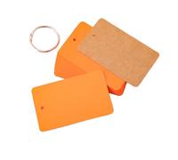 50Sheets Unlined Note Cards with Binder Rings Vocabulary Words Card Punched Notecard Unruled Study Card for Learning Thickened Cards