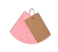 50Sheets Unlined Note Cards with Binder Rings Vocabulary Words Card Punched Notecard Unruled Study Card for Learning Thickened Cards