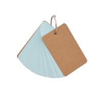 50Sheets Unlined Note Cards with Binder Rings Vocabulary Words Card Punched Notecard Unruled Study Card for Learning Thickened Cards