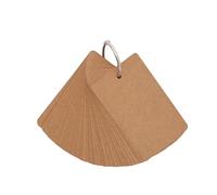 50Sheets Unlined Note Cards with Binder Rings Vocabulary Words Card Punched Notecard Unruled Study Card for Learning Thickened Cards