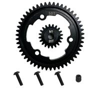 50T M1.0 Hardened Steel Spur Gear with 20T Motor Pinion Gear Fit for Traxxas 1/10 Maxx 1/5 X-Maxx 1/10 E-REVO 2.0 VXL 1/7 XO-1, Fit for Hot Racing Spur Gear RC Cars Spare Parts