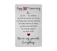 50th Anniversary Card for Women Men Him Her- 50 Year Anniversary Keepsake Gift for Husband Wife Spouse