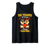50th Anniversary Funny Penguin Couple Crazy Together Tank Top