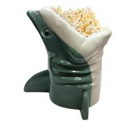 50th Anniversary Great White Shark Popcorn Bucket & Cup Set, 2025 New Horrific Popcorn Bucket, Scary Halloween Oranisation & Cup Set, for Home Kitchen Cinema Decoration