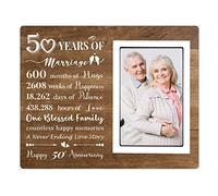 50th Anniversary Wedding Gifts for Him Her - 50th Anniversary Picture Frame