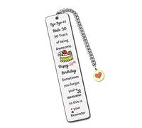 50th Birthday Bookmarkers Grandad Grandma Bookmark Nanny Brother Bestie Friend Appreciate Keepsake Women Men 50s Birth Cake Gifts Mum Dad Sometimes You Forget You're Awesome so This is Your Reminder