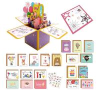 50th Birthday card, 3D Pop Up Birthday Greeting Cards, Happy 50th Birthday Pop up Greeting Cards, Congratulations Birthday Cards with Envelope for Mom Women Girls Friends Romance Gift Greeting Card