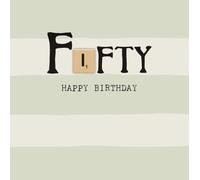 50th Birthday Card - Fifty Milestone Birthday Card with Envelope
