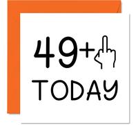 50th Birthday Card Funny for Women - Novelty Middle Finger - Rude Birthday Cards for Men, 145mm Greeting Cards, Joke Banter Cards Mum Dad Grandad Granny Nanny Auntie Uncle