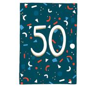 50th Birthday for Him Fifty-Tastic Fun! Contemporary Birthday Card ELML043