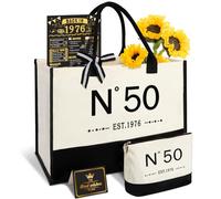 50th Birthday Gift for Women-EST.1976 Canvas Tote Bag, Cosmetic Bag, Poster