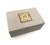 50th Birthday Gift Large Memories Keepsake Box