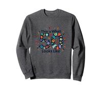 50th Birthday Gift: This is What 50 Looks Like Sweatshirt, Adult Unisex, Dark Heather Grey, XXL