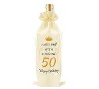 50th Birthday Gifts for Her,50th Birthday Gifts Men Funny,Unusual 50th Birthday Gifts for Him,Women's 50th Birthday Presents,Wine Bottle Carrier Bag,Gifts for 50th Birthday Woman,50th Gifts for Men