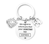 50th Birthday Gifts for Her & Him - Unique Keychain Gifts, Presents for Women & Men