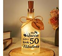 50th Birthday Gifts For Women, 50th Birthday Gifts For Her, Night Lights Presents For Women, Bottle Light Gift For Mum, Presents For Mum Bestie Friend Sister Wife Female, Bedroom Living Room Desktop