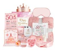50th Birthday Gifts for Women, Care Package Get Well Soon Gifts for 50 Years Old Woman, 50th Birthday Box Relaxing Spa Kit with Tumbler Blanket Poster for Her Mum Wife Friend Sister Coworker