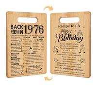 50th Birthday Gifts for Women Men, 1976 Cutting Board