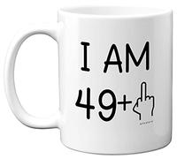 50th Birthday Gifts for Women Men, Rude Novelty Mug Middle Finger, Gag Joke Gifts, Perfect Funny Mugs for Birthday Present, 11oz Premium Ceramic Coffee Mug