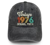 50th Birthday Gifts for Women Men, Turning 50 Years Old Birthday Decorations Baseball Cap, Adjustable Cotton Embroidered Vintage 1976 Hat Original Parts