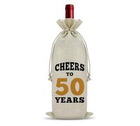 50th Birthday Gifts for Women Men Wine Lovers Gifts Wine Bag Happy 50 Year Old Gifts for Mum Dad Friends 50th Anniversary Turning 50 Gift for Colleague Friends Wine Accessories Gifts for Wine Lovers