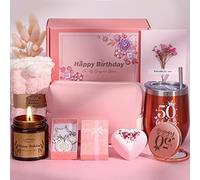50th Birthday Gifts for Women, Personalised Birthday Hampers for Her Turning 50, Funny 50 Year Old Pamper Gift Basket for Best Friend, Mum, Sister, Wife, Auntie, Ladies 50th Birth-Day Presents Ideas