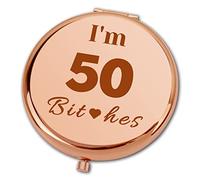 50th Birthday Gifts for Women Turning 50 Years Old Compact Makeup Mirror 50th Birthday Gifts for Mum Wife Aunt Sister Best Friend Birthday Gifts for 50 Year Old Female