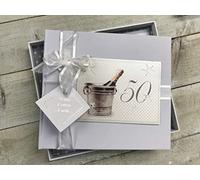 50th Birthday, Guest Book, Champagne Bucket, White