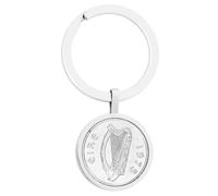 50th Birthday "Luck of the Irish" Irish Harp 1975 Ten Pence 10p Coin Keyring, Mum, Dad, Aunt, Uncle